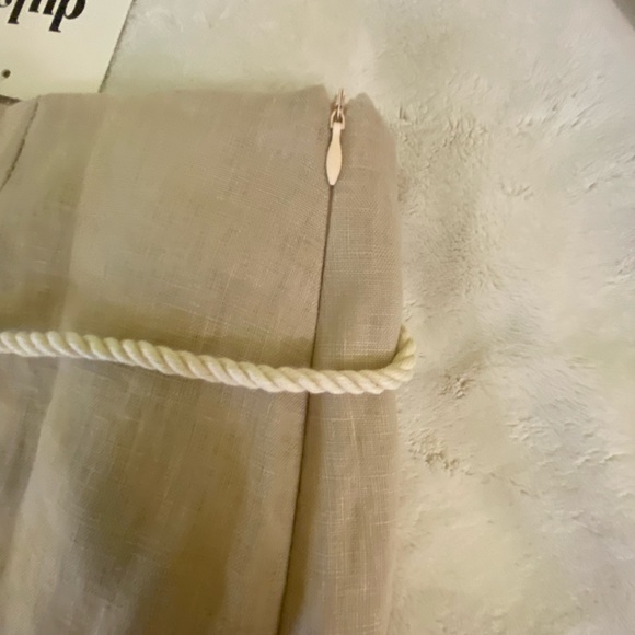 NWT Dula the Label no. 4 linen thigh slit with fringe midaxi skirt & rope belt - Picture 8 of 15